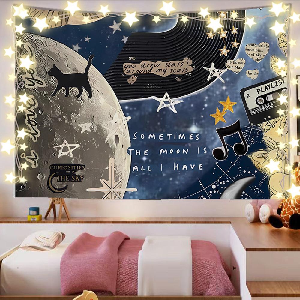Nana Punk Rock Black  Pink Anime Collage Tapestry Wall Hanging Art Decor for Bedroom Otaku Corner Cozy Study Space