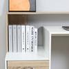 Computer Desk with 2 Drawers, Desk with Storage, 137 x 55 x 92 cm, Open Shelves and Shelf
