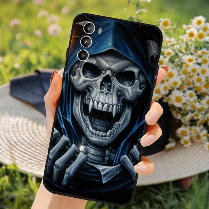 Grim Reaper Skull Skeleton Phone Case for Moto G84 G22 G32 G42 G52 G62 G53 G72 G60 G60S G100 G10 G20 G30 G13 G50 G 5G G Pure
