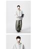 Men's American-Style Heavyweight Half-High Collar Button-Up Hoodie - Autumn/Winter Trendy, Loose Fit, Plus Velvet, Thickened Jacket.
