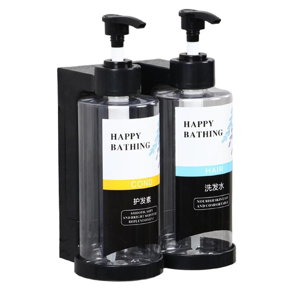 Convenient Wall Mounted Manual Soap Dispensers No Punching Clear Empty Pump Bottle Lock Large Capacity Hand Sanitizer Jar Toilet