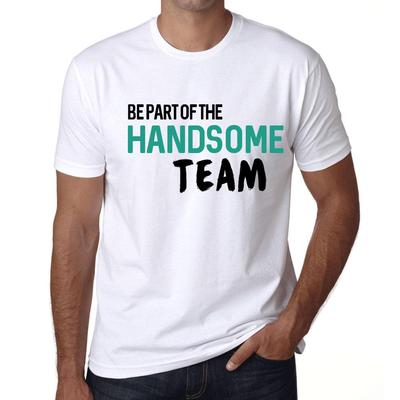 Men’s Vintage Tee Shirt Graphic T Shirt Be Part of The Handsome Team White