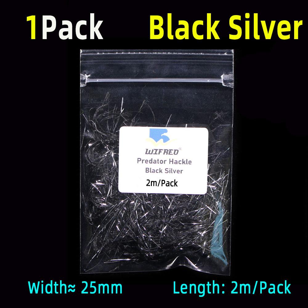 2M/Pack Predator Hackle Single-Sided Chenille Predator Hackle Fly Tying Material For Streamer Bodies Trout Pike Muskie Predators Fishing Lures