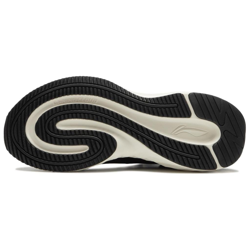 Li Ning Protective Cloud Comfortable Sports Fabric Non-Slip Wear-Resistant Low-Top Casual Running Shoes Women Sneaker Black AGLU244-1