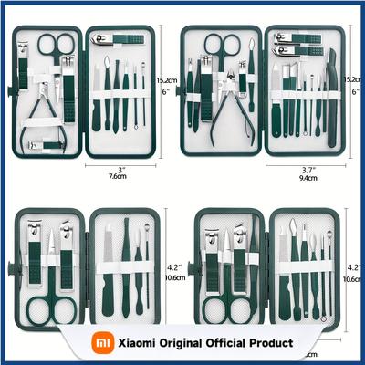 Coupe-ongles en Acier Inoxydable et Set de Pédicure pour Ongles Verts et Orteils Outils de Beauté, Kit Professionnel de Manucure et Pédicure