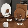 Durable Stainless Steel Cutting Board Holder Rustproof Thickening Chopping Board Organizer Space Saving Pot Lid Stand