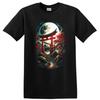 Japanese Style Torii Gate Moonlight Scenic T Shirt W/ Nature Landscape Tee