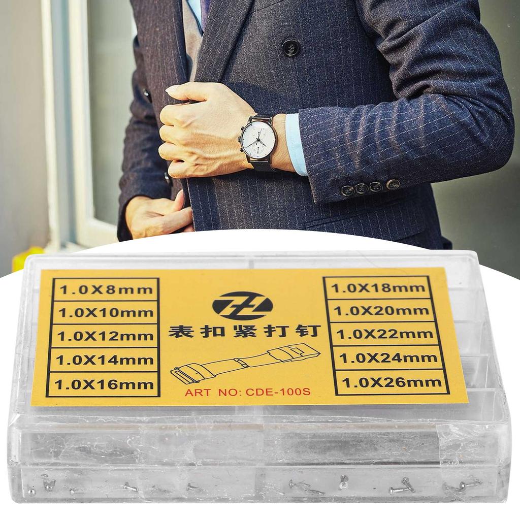 1mm Metal Spring Bar 8mm-26mm Assorted Size Watchband Strap Link Pins for Watchmakers