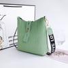 Crocodile Pattern Bucket Shoulder Crossbody Women's Bag Versatile Trend Stone Pattern Buckle Niche Bag