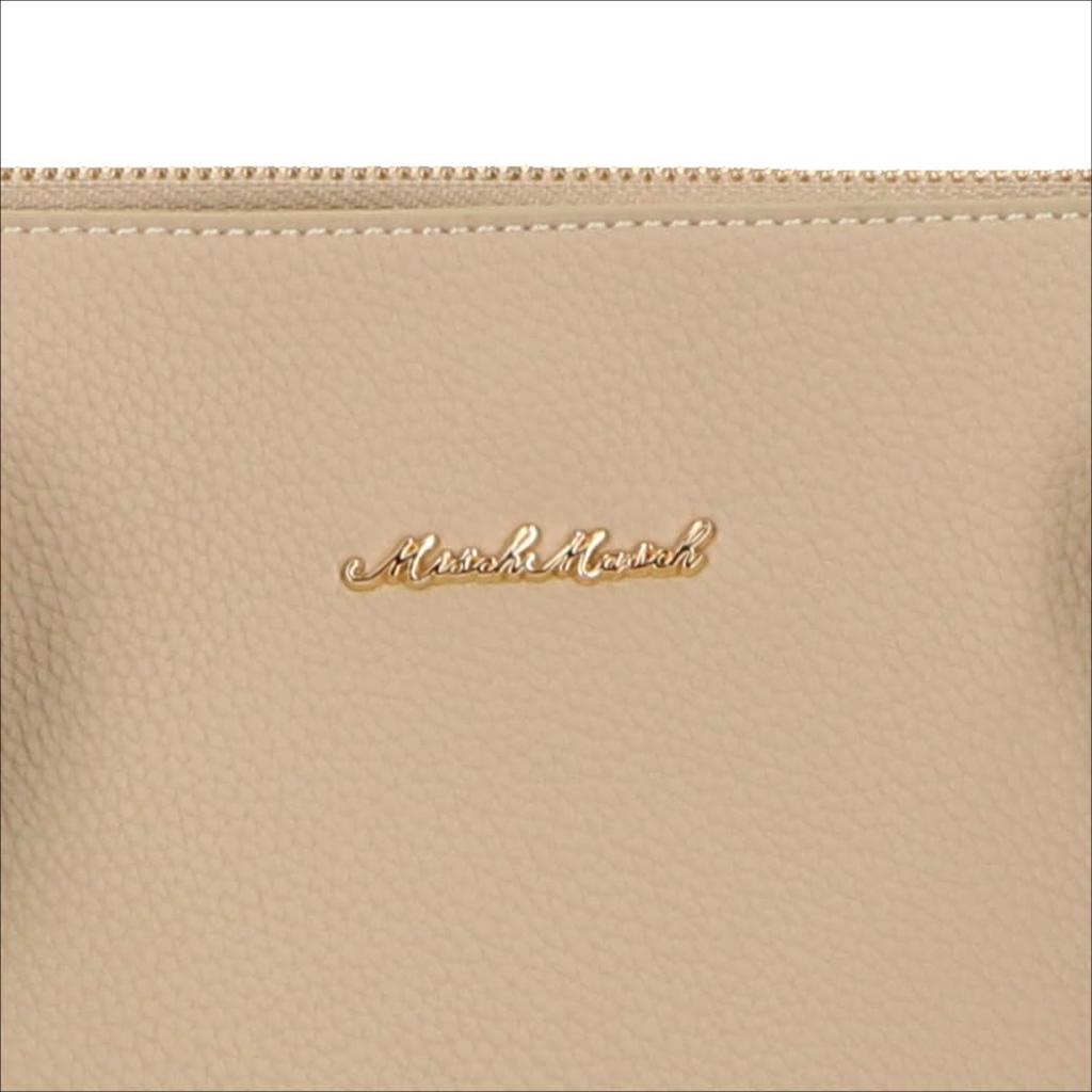 Mishmash MM358001 Women's Beige Tote Bag, 3 Pockets, A4 Size