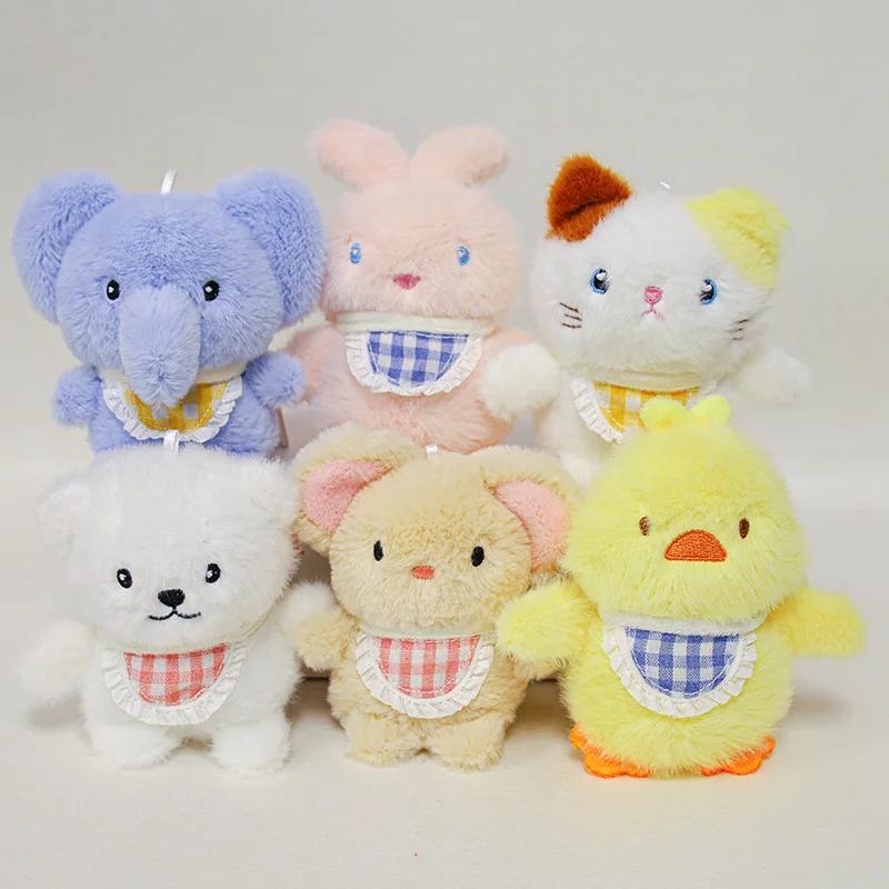 

Super Cute Rabbit Bear Chicken Elephant Cat Mouse Plush Pendant Soft Animal Stuffed Toys Doll Lovely Key Chain Bag Decor Gift 10cm