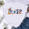 2025 New Popular Kawaii Disney T-shirt Cartoon Women Disney T-shirt Fun Top Fashion Women's T-shirt