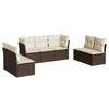 VidaXL Salon de Jardin avec Coussins 7 pcs, Canapés avec Pieds Réglables, Ensemble de Meubles d'Extérieur Patio Terrasse, 3217413