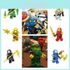 Golden Ninja Building Blocks Toy Set For Kids Includes 38 Pieces Of Small Abs Blocks