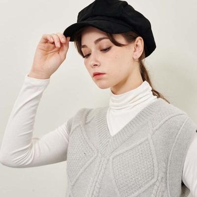 PLUNASTUDIO Klassischer Wildleder-Barett_2Farben