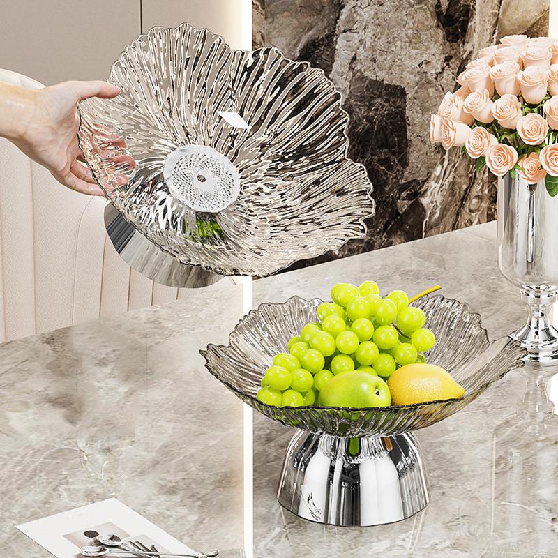 1PC Convenient Tea Break Occasions Lightweight Reusable Petal Shaped Family Plastic Daily Storage Fruit Plate Elegant Detachable