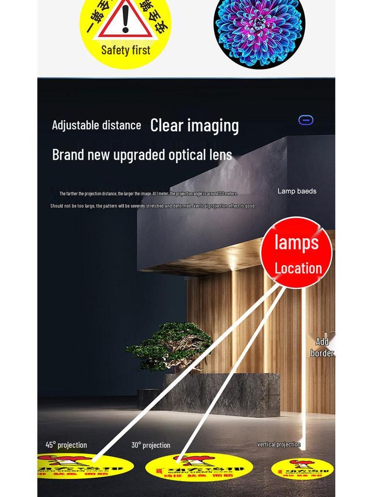 Waterproof Outdoor Logo & Text Projector Light for Shop Facades & Walls