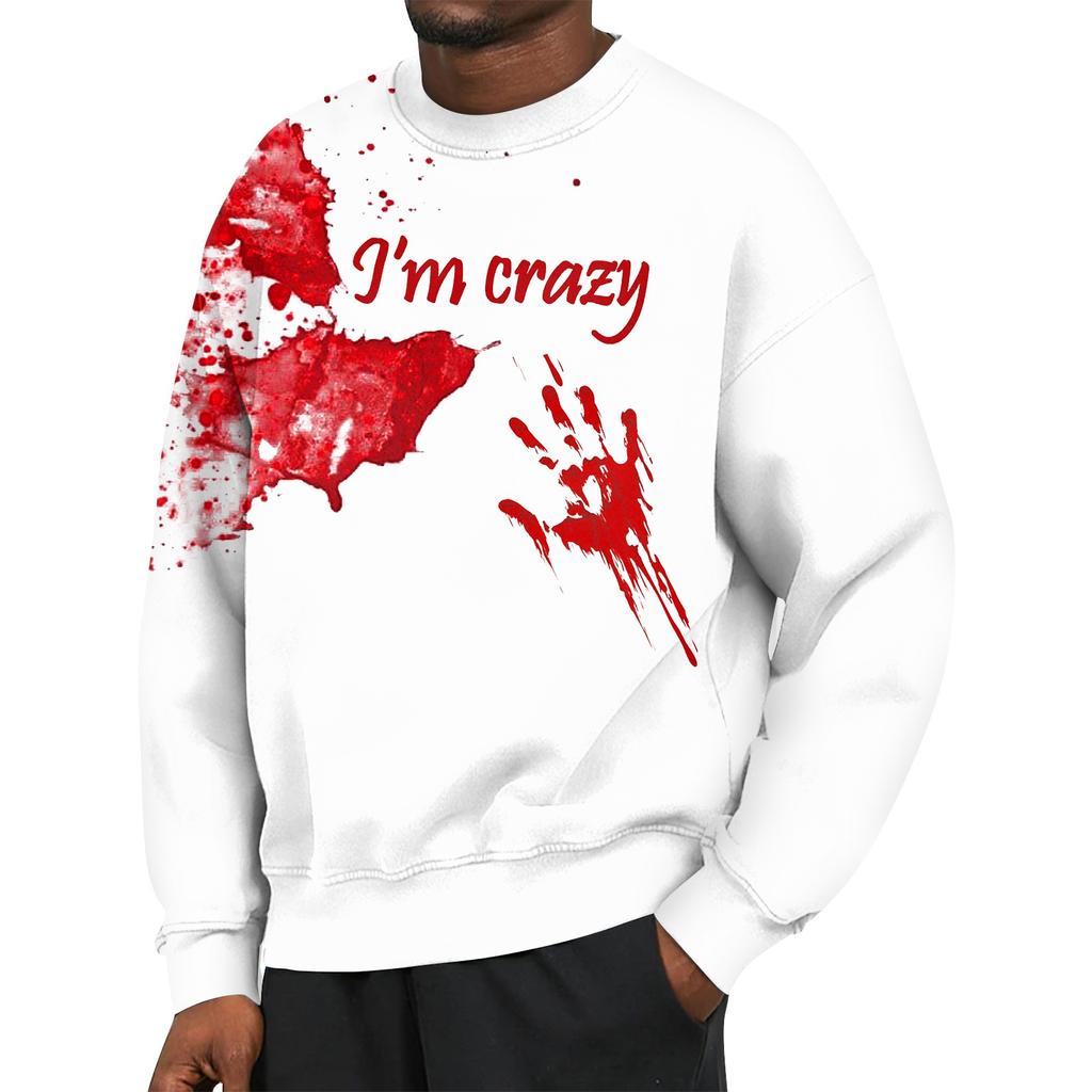 Men'S Printed Sweatshirt Outdoor Ethnic Printed Loose Long Sleeved