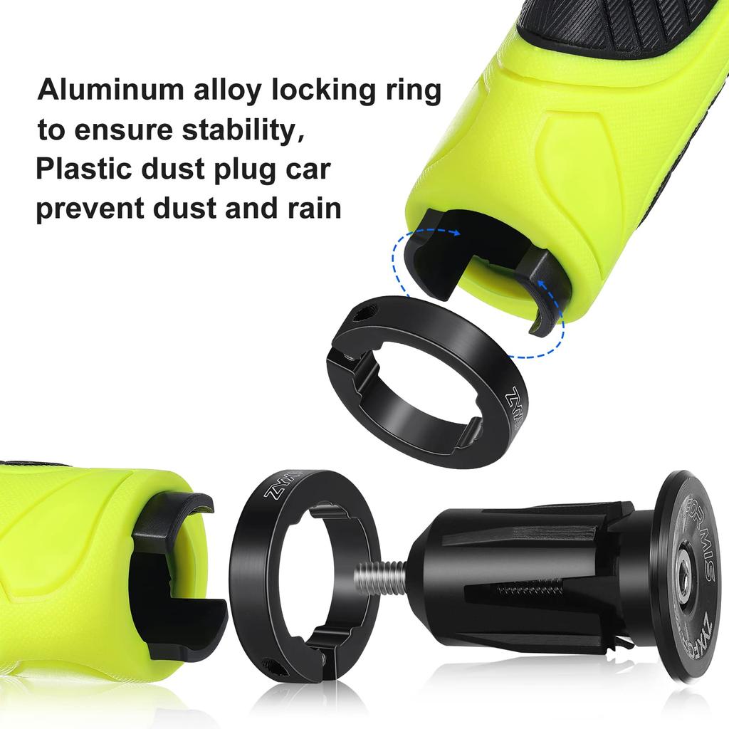 Bicycle Grip Ergonomic Design 22.2mm Double Lock-on Anti-Slip Shock Absorption