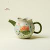 Hand-Painted Lotus Fish Ceramic Fair Cup - Heat-Resistant Tea Ceremony Accessory
