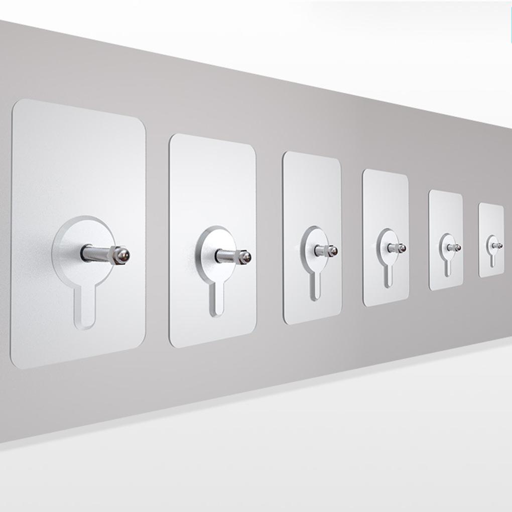 

12x Прозрачные цветные самоклеящиеся наклейки с винтами для легкой установки, прочное крепление, крючок для настенной картины 10mm