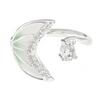 [Mermaid Whispers] Fish Tail Enamel Dripping Oil Zir*****Pening Ring Exquisite Simple Advanced Sense Stacked Ring Woman