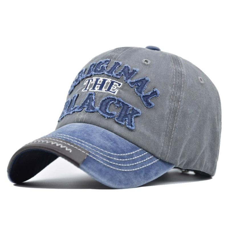 Cotton Cap Baseball Vintage Neutral Gender Women Men For Hats Casual 3D Black Letter Embroidered Stitching Outdoor Sports Dropshipping
