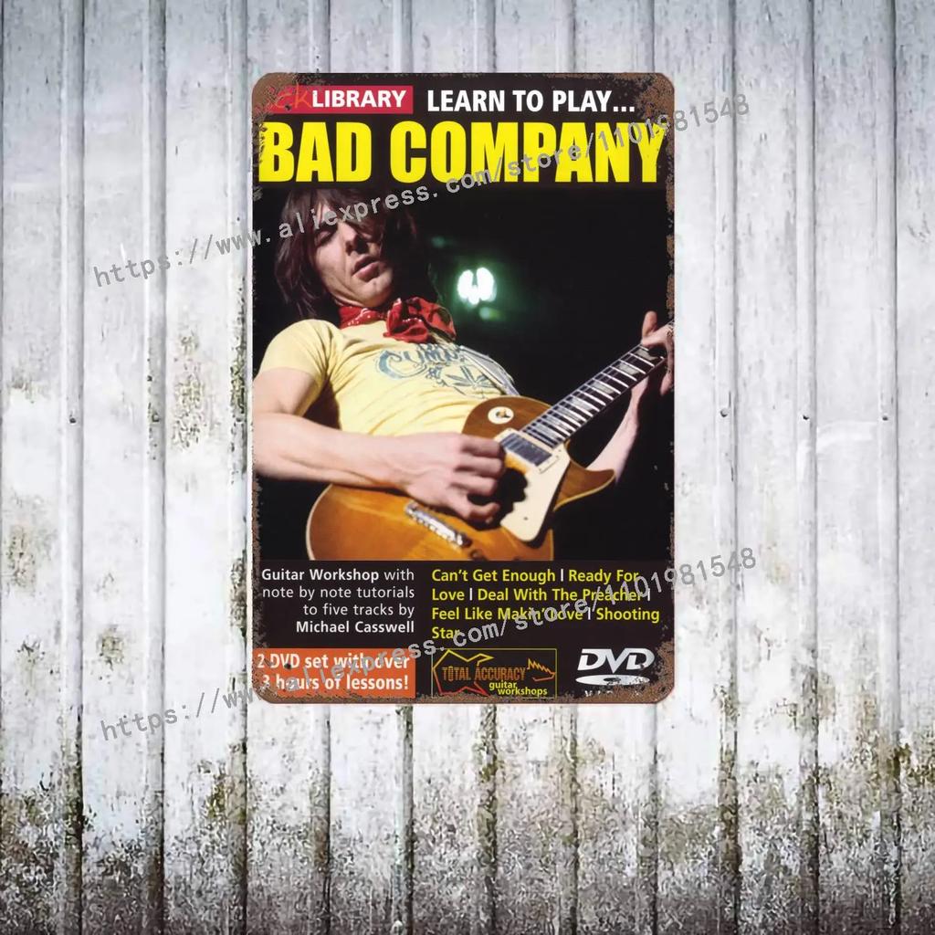 Bad Company Band metal Decor Poster Vintage Tin Sign Metal Sign Decorative Plaque for Pub Bar Man Cave Club Wall Decoration