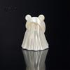 Spooky Ghost Statue 3D Printed Frog Statue, Halloween Figurine, White Cartoon Decorative Sculpture for Holiday Party Desktop