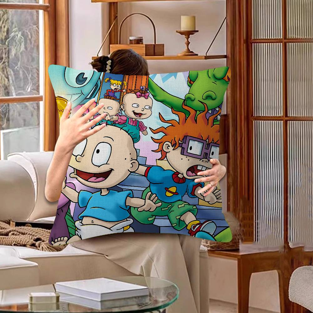 Cartoon Funny R-Rugrats Pillow Gift Home Office Decoration Bedroom Sofa Car Cushion Cover Case 45X45