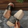 Round-toed Shoes One-line Pancakes Thick-soled Flip-flops