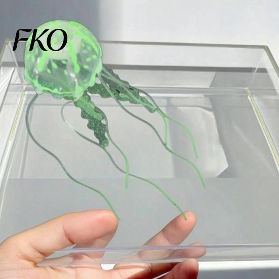 Ungiftiges Aquarium-Dekorationsobjekt, künstliche Qualle, weiches Silikon, fluoreszierend, realistisch, schwimmende Qualle für Meerwasseraquarien, sicheres Fischbecken
