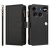 Per niente telefono (3) Custodia in Pelle 5G 9 Scomparti per Carte Portafoglio con Cerniera Supporto Copertura per Telefono con Cinturino da Polso
