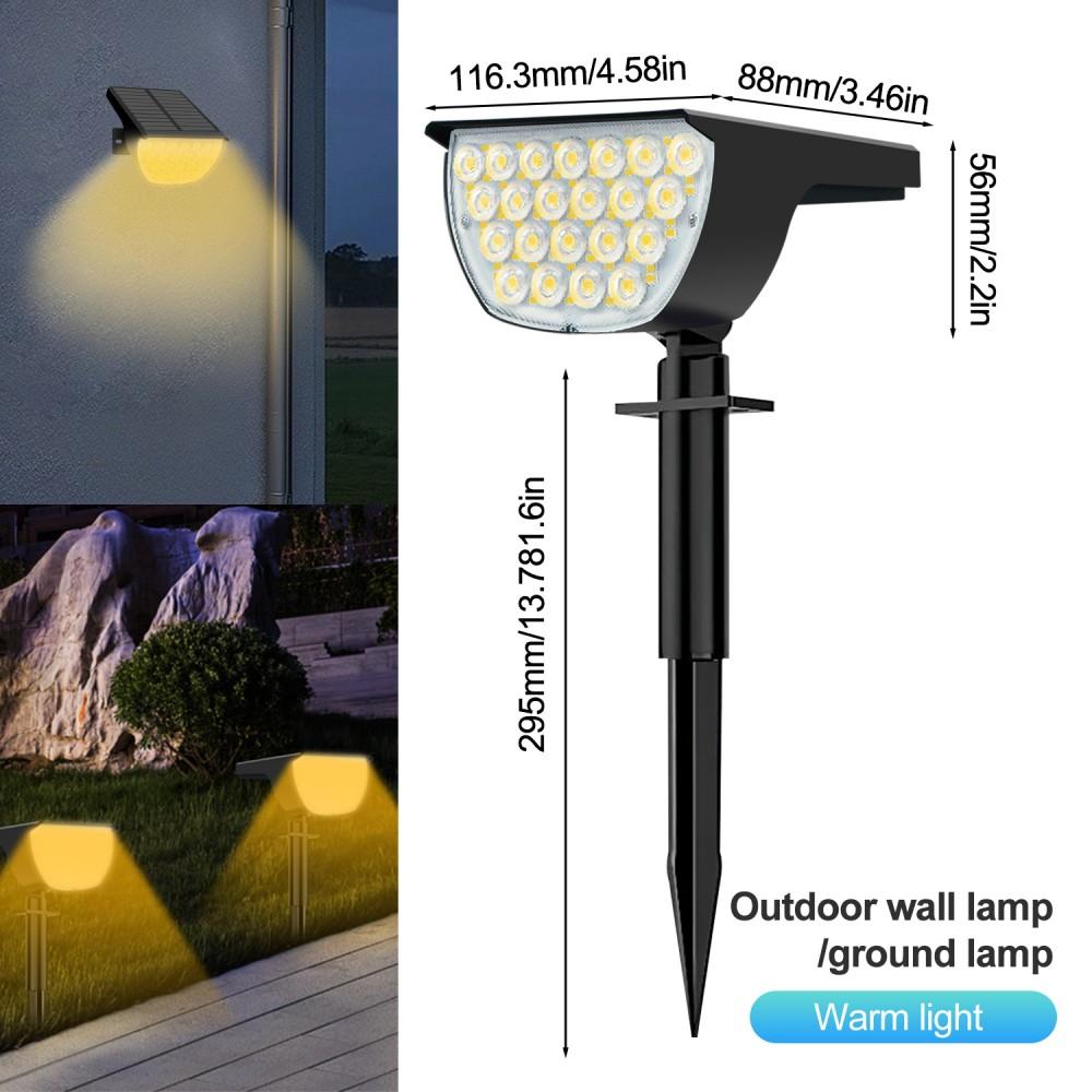 New Solar Spot Lights Outdoor Garden 76 LED Landscape Spotlight IP65 Waterproof Solar Garden Lights 3 Mode Yard Driveway Pathway