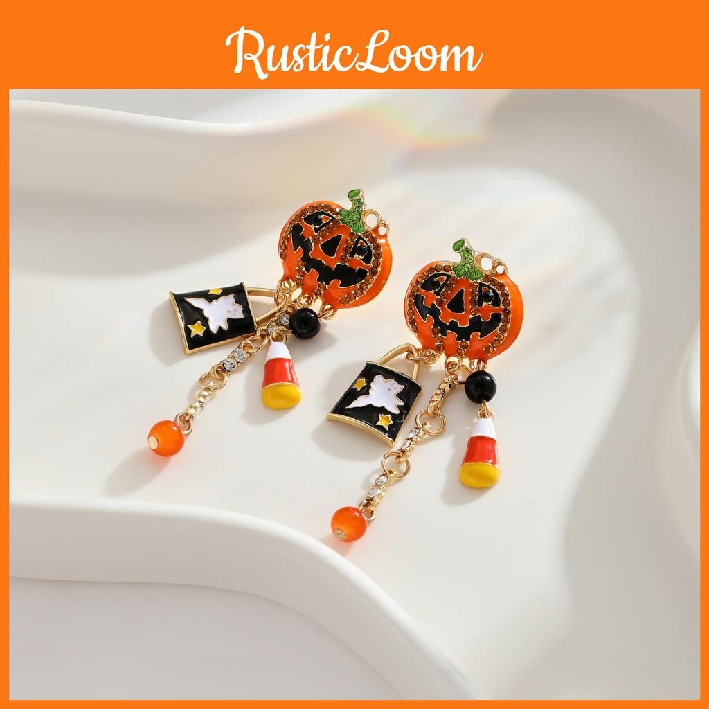 Pumpkin Stunning Halloween Ghost Earrings With Elegant Tassels And Sparkling Zircon For Women