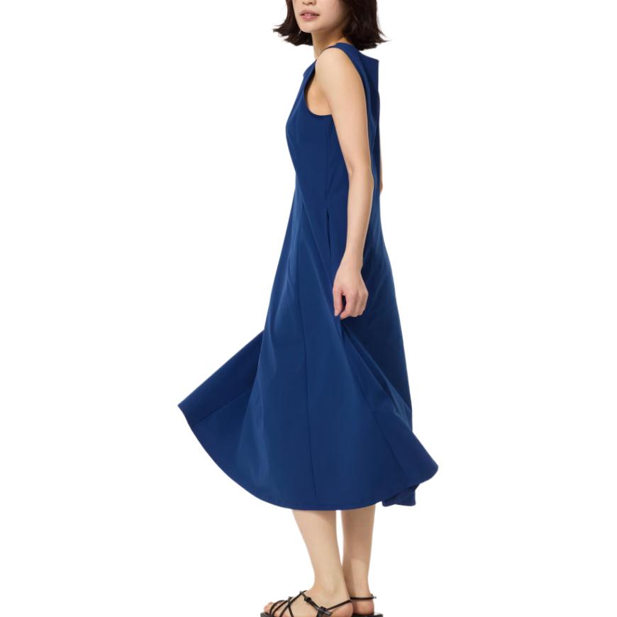 UNIQLO Solid Color Slim Fit Midi Sleeveless Dress Women dresses 484883-68