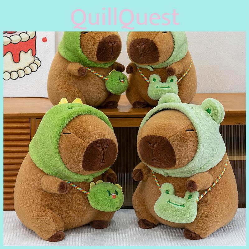 Dinosaur Hat Frog Capybara Plush Toy Animal Stuffed Doll Decoration Gift Kids