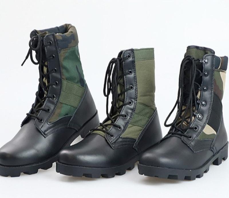 High-quality Men's Boots Outdoor Training Tactical Boots Lace Up High-Top Boot Camouflage Desert Ankle Boots Men Hiking Booties
