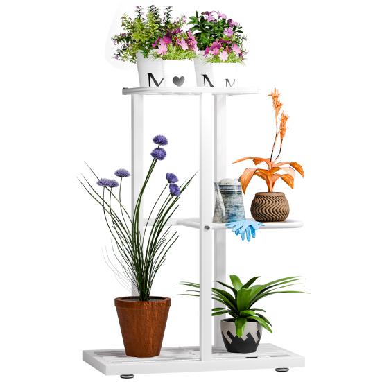 Plant Stand Indoor, Tiered Plant Stand for Indoor Plants, Corner Flower Stand for Living Room, Multi-Layer Metal Frame Plant Shelf (3/4/5/6/7/8 Tiers)