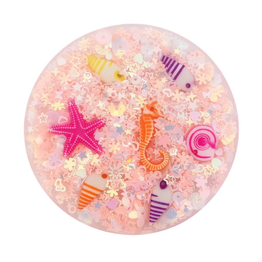 Sensory Stress Relief Toy with Sea Creature Design Soft Gel Beads Filled Round Shape Fidget Toy for Anxiety and Focus Improvement