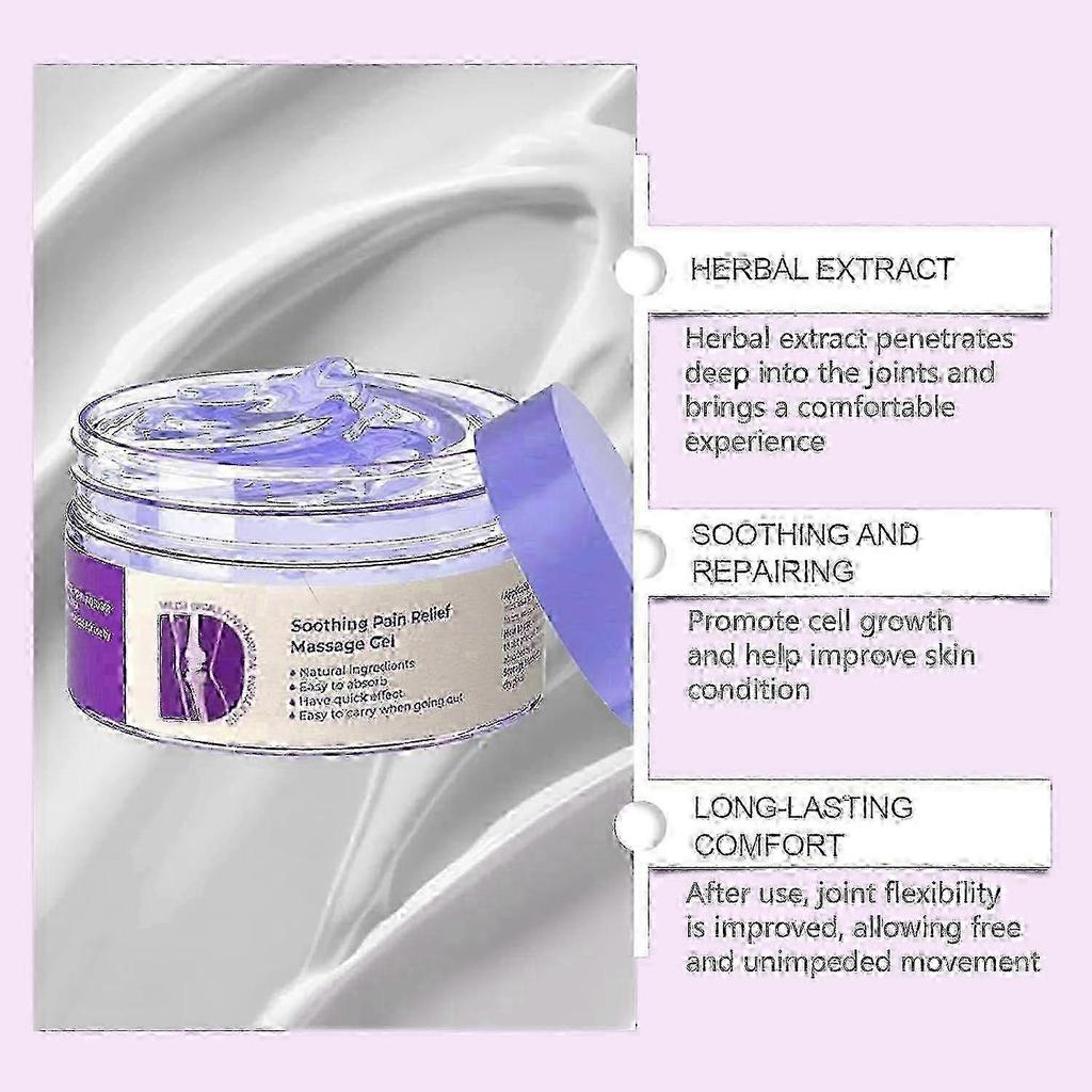Purple Joint Pain Gel for Joint Activities Throughout Soothing Knees, Lumbar, Neck, Hands and Feet-3pcs