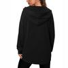 Women's Texture Hoodies Long Sleeve Loose Solid Sweatshirt Casual Pullover Fall Trendy Tunic Tops
