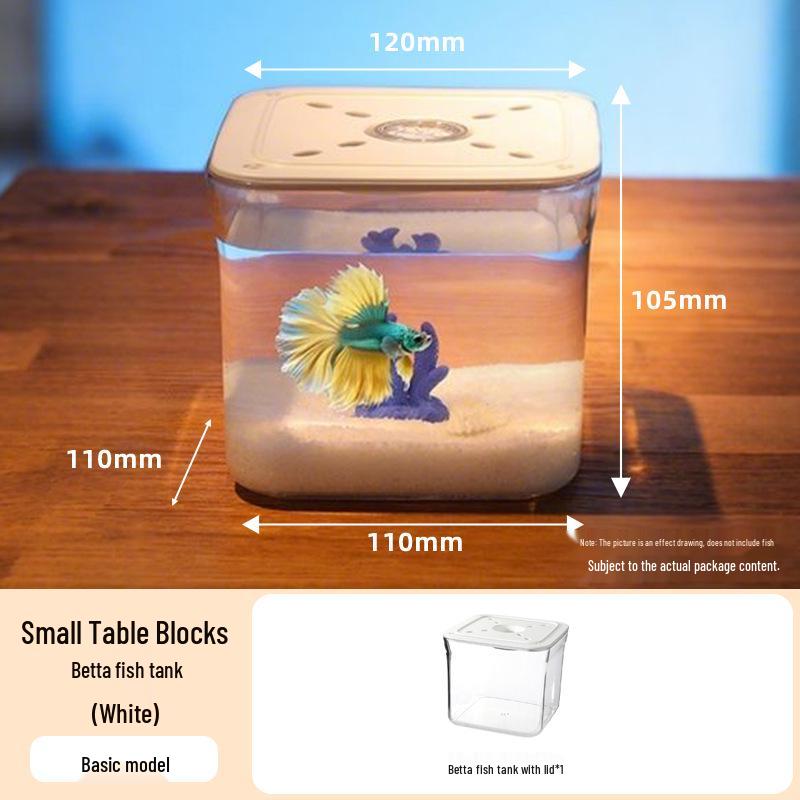 

Siamese Fighting Fish Desktop Mini Tank - Betta Micro-Landscape Aquascaping Aquarium Decor.
