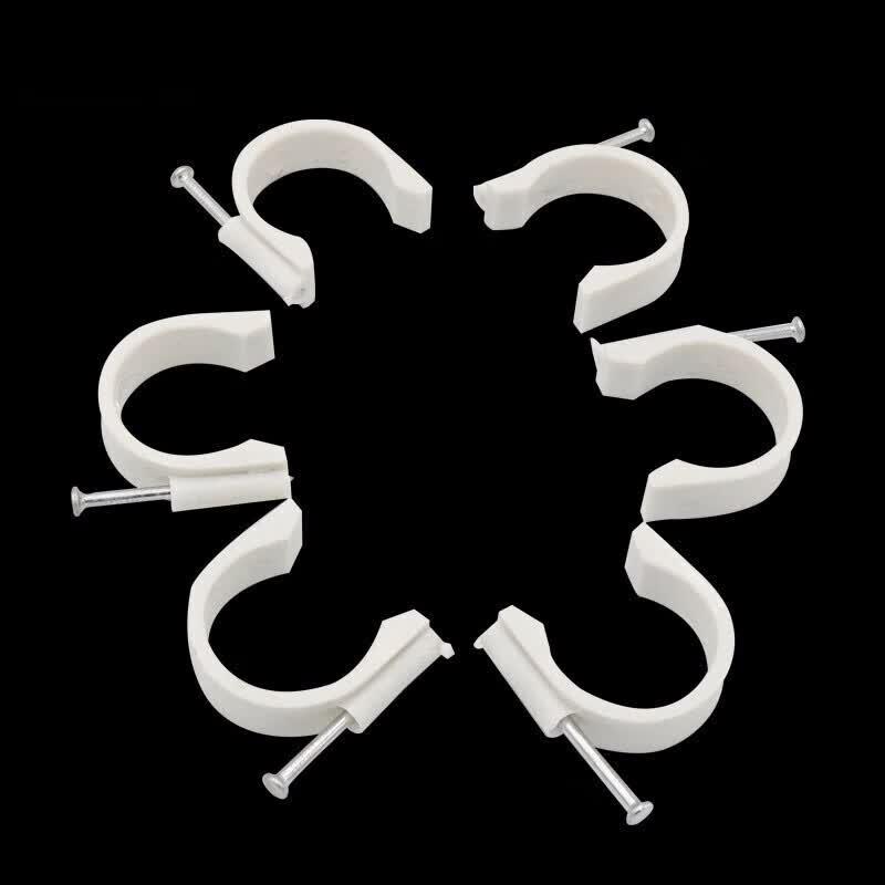 Wen Si Tan PVC Round Steel Nail Cable Clips
