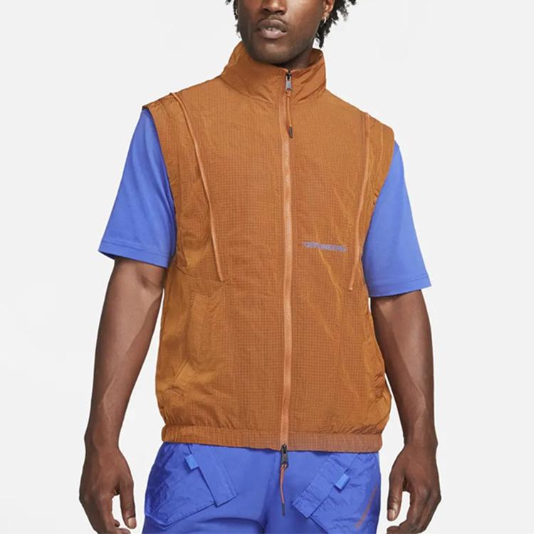 Jordan Sportswear Series Detachable Long Sleeve Logo Stand Collar Jacket Men Jacket Orange DH3289-220