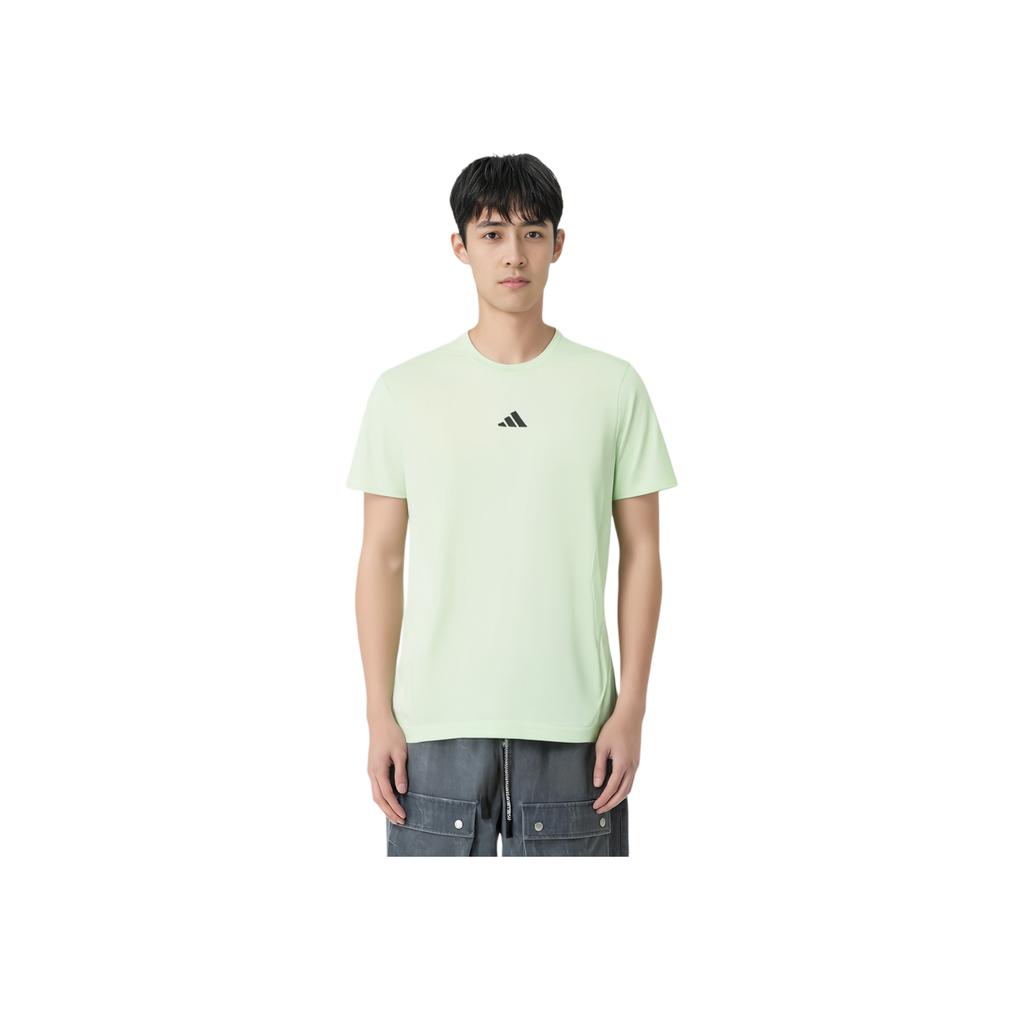 adidas Designed for Training Workout Tee Semi Green Spark Men Streetwear IS3813