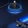 Multi-Function Dual-Input PD Four-In-One Charging Cable USB/Type-C to L-Type Fast Charging Cable Vehicle-Mounted Cable