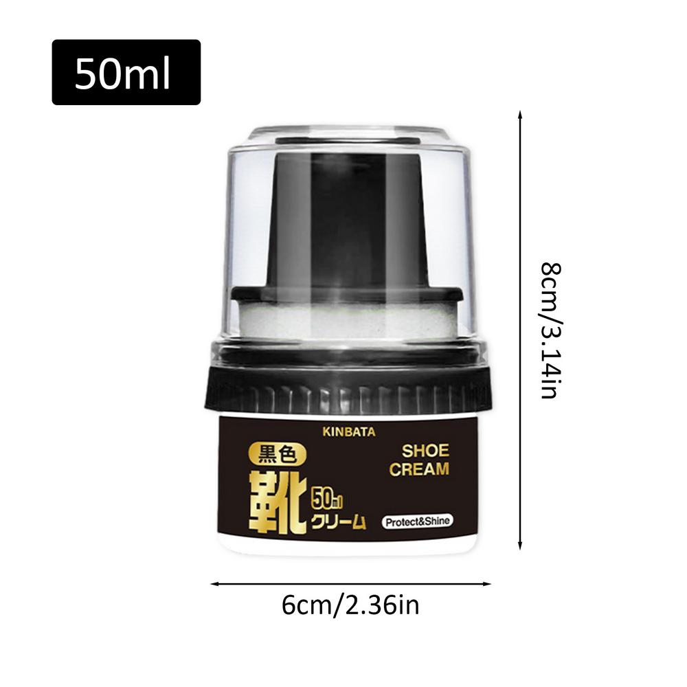 50ml Multi-functional White/Black Shoe Polish Colorless Light Shoes With Applicator Leather Cleaner Shoes Brush Care