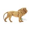 Resin 7" Animal Lion Sculpture Statue Handcrafted Decorative Showpiece Idol for Home & Office Decor Figurine (Brown)