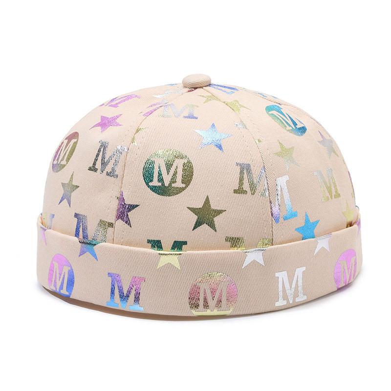 Printing Letter Graphics Bucket Hat Cotton Skullcap Breathable Fashion Gift Cap